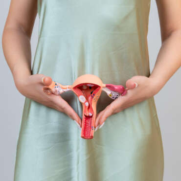 Uterine fibroids ultrasound image showing growth inside uterus