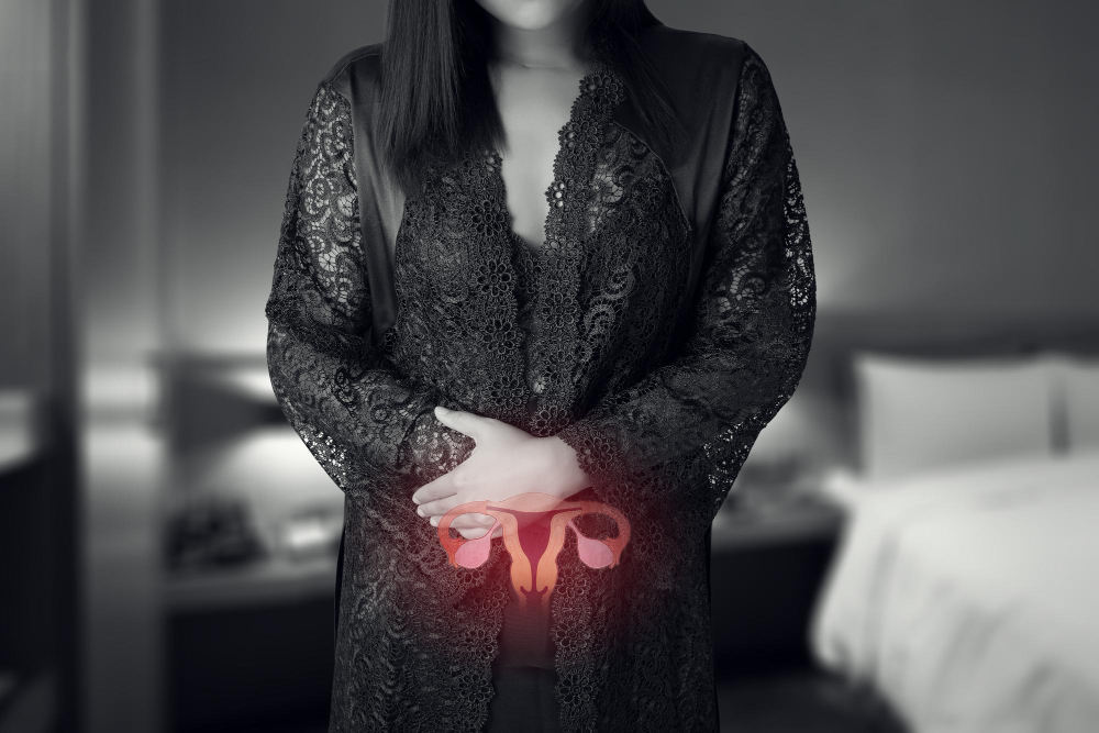 Uterine fibroids diagram showing locations and types